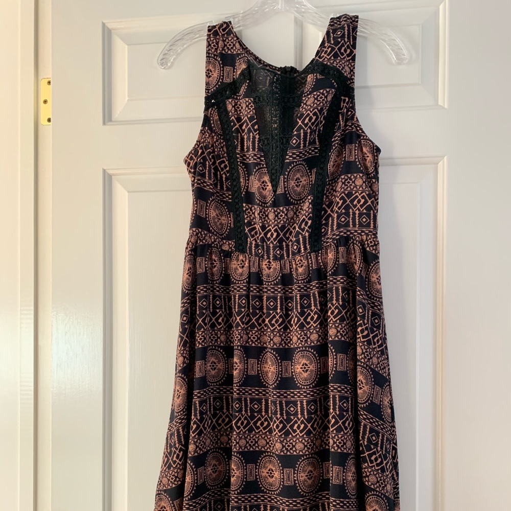 ASTR Black & Pink Lace Dress